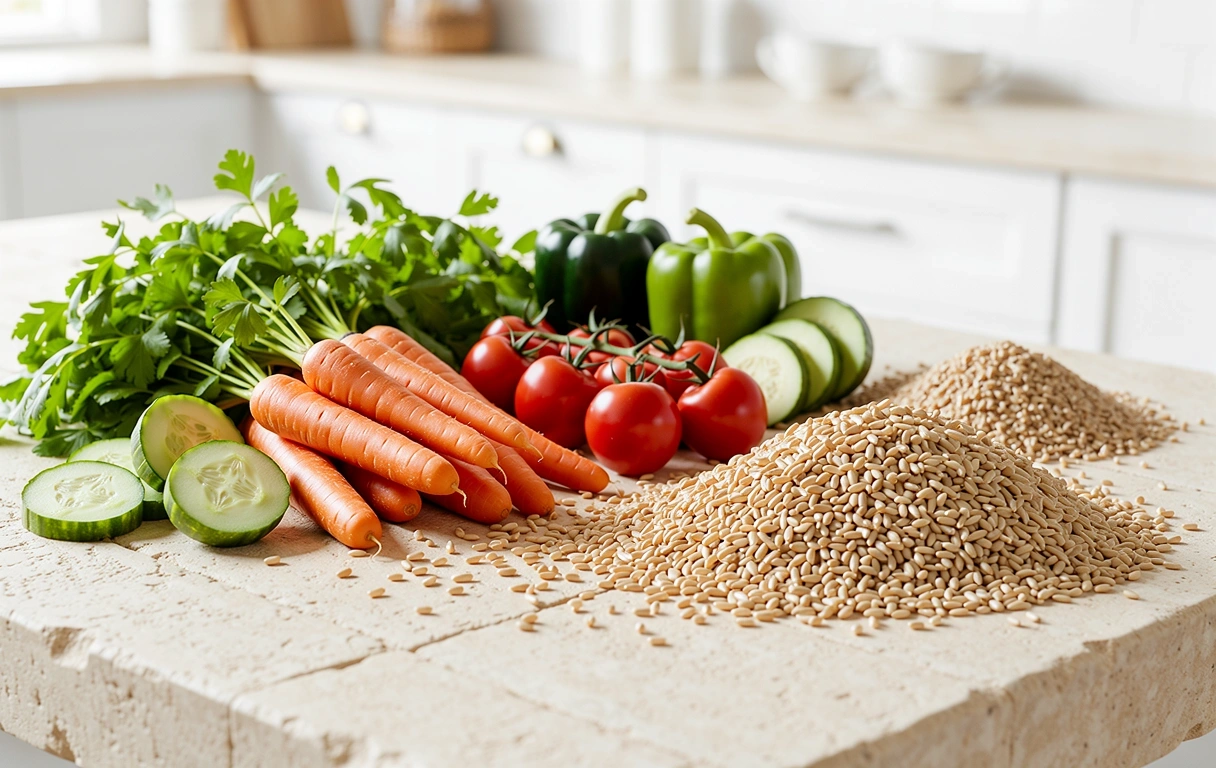 Verse ingrediënten voor gebalanceerde voeding